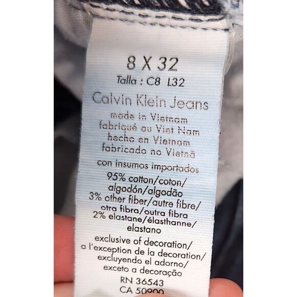 Calvin Klein Womens Sz 8 Dark Wash Skinny Blue Jeans - Picture 3 of 4
